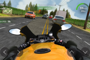 download game balapan motor jalanan liar traffic race malam hari